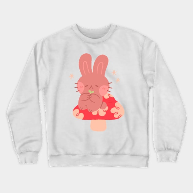 Mushroom Bunny Crewneck Sweatshirt by Niamh Smith Illustrations